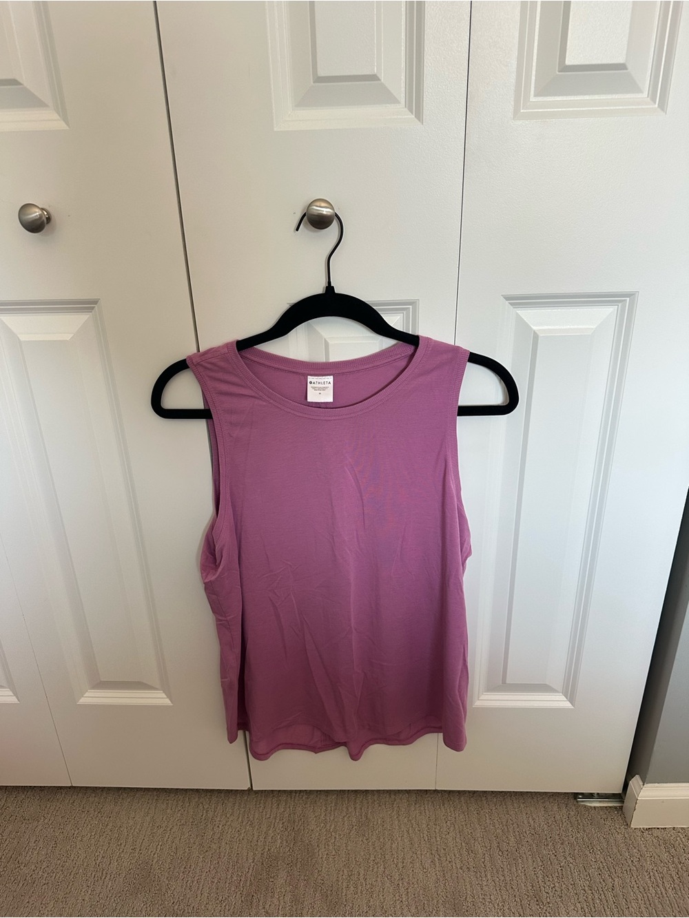 Athleta Sleeveless Muscle Tank in Mauve Pink